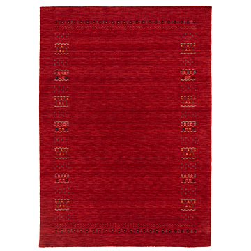 Handloom Rug Red 201 x 144 cm