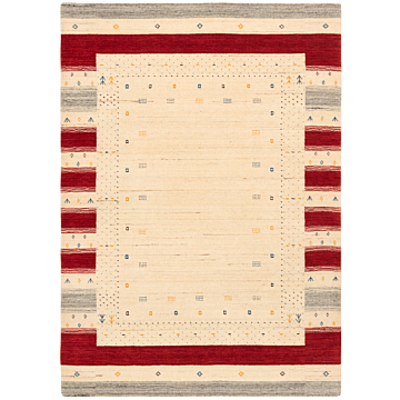 Handloom Rug Beige-Cream 200 x 145 cm