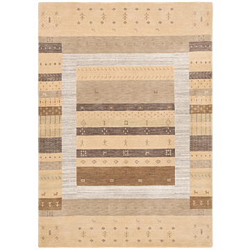 Handloom Rug Beige-Cream 200 x 144 cm