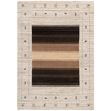 Handloom Rug Beige-Cream 202 x 142 cm