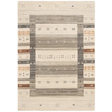 Handloom Rug Beige-Cream 202 x 142 cm
