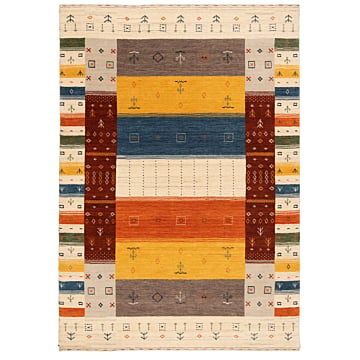 Handloom Rug Multicolor 185 x 142 cm