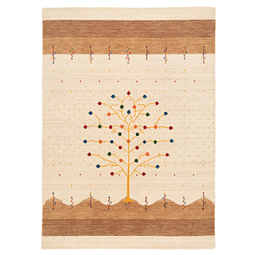 Handloom Rug Beige-Cream 200 x 143 cm