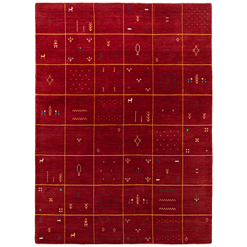 Handloom Rug Red 197 x 145 cm