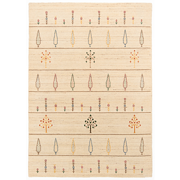 Handloom Rug White 199 x 141 cm