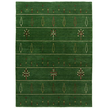 Handloom Rug Green 196 x 143 cm