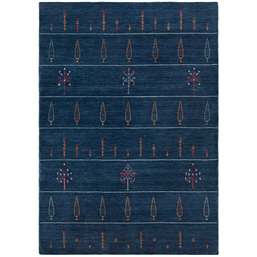 Handloom Rug Night Blue 197 x 141 cm