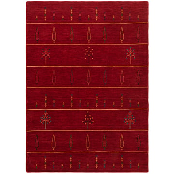 Handloom Rug Red 197 x 141 cm