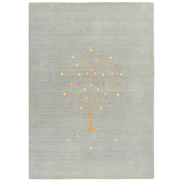 Handloom Rug Gray 198 x 141 cm