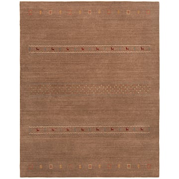 Handloom Rug Brown 247 x 196 cm