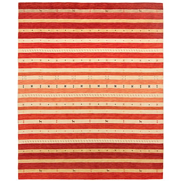 Handloom Rug Red 247 x 202 cm