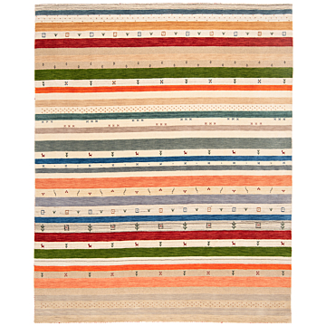 Handloom Rug Multicolor 248 x 201 cm