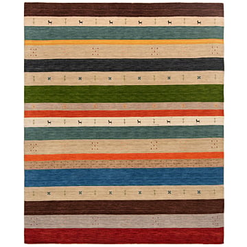 Handloom Rug Multicolor 248 x 204 cm