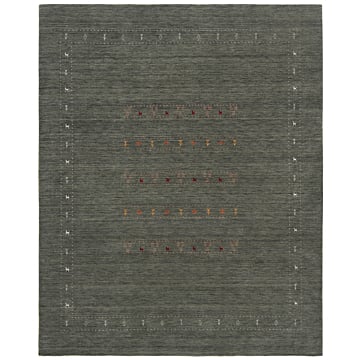 Handloom Rug Gray 249 x 204 cm