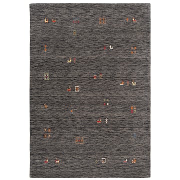 Handloom Rug Gray 190 x 130 cm