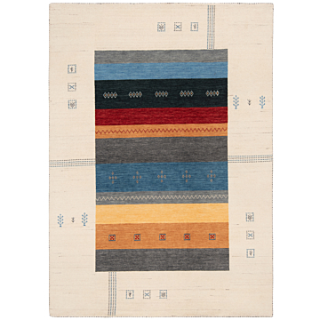 Handloom Rug Beige-Cream 240 x 170 cm