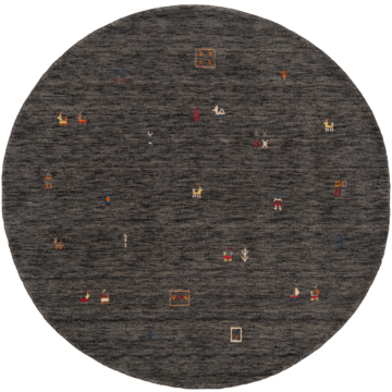 Handloom Rug Gray 140 x 140 cm