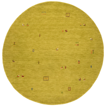Handloom Rug Green 190 x 190 cm