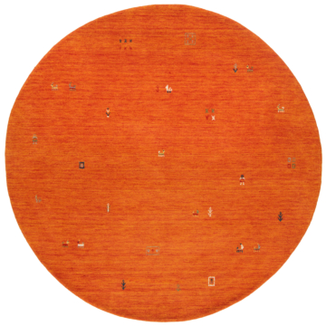 Handloom Rug Orange 190 x 190 cm