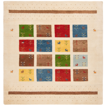 Handloom Rug Beige-Cream 200 x 200 cm