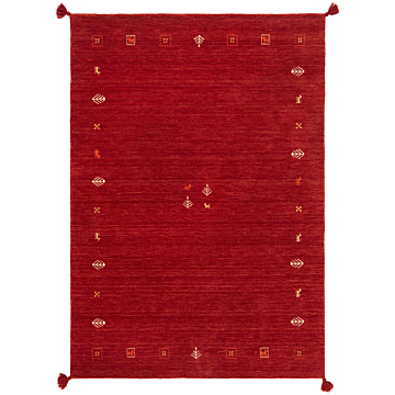 Handloom Rug Red 188 x 132 cm