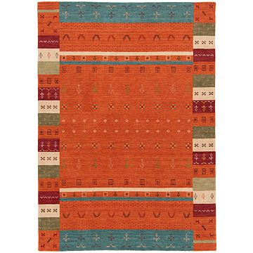 Handloom Rug Orange 234 x 166 cm