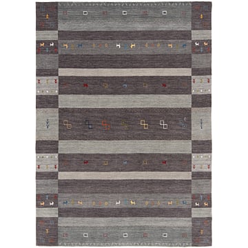 Handloom Rug Gray 233 x 167 cm