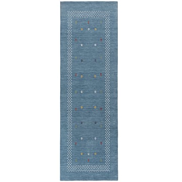 Handloom Rug Blue 245 x 80 cm