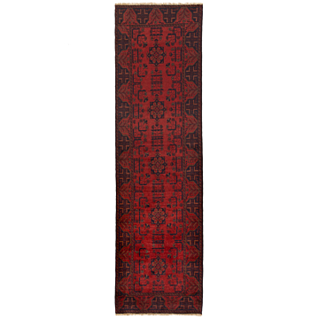 Kahlmohammadi Afghan Rug Red 290 x 80 cm