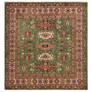 Kazak Fine Rug Green 210 x 200 cm