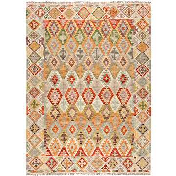 Kilim afghan Beige-Cream 350 x 252 cm