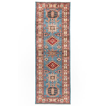 Kazak Fine Rug Blue 241 x 83 cm