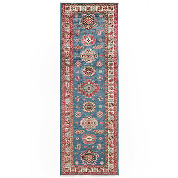 Kazak Fine Rug Blue 238 x 81 cm