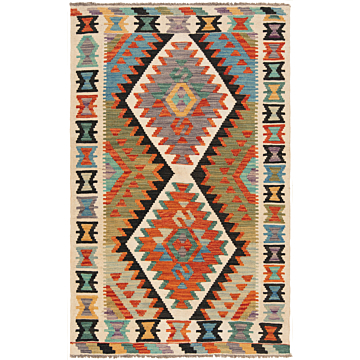 Kilim afghan Multicolor 156 x 100 cm