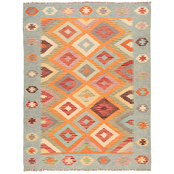 Kilim afghan Orange 201 x 152 cm