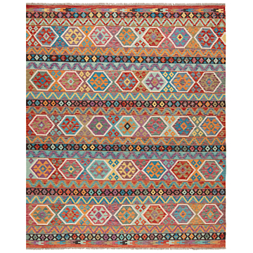 Kilim afghan Multicolor 296 x 252 cm