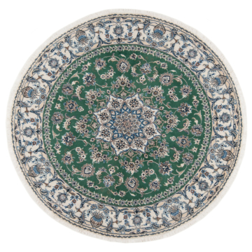Nain Persian Rug Green 200 x 200 cm