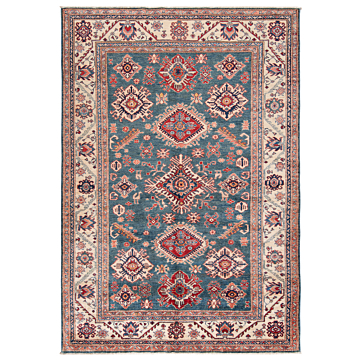 Kazak Rug Turquoise 251 x 175 cm