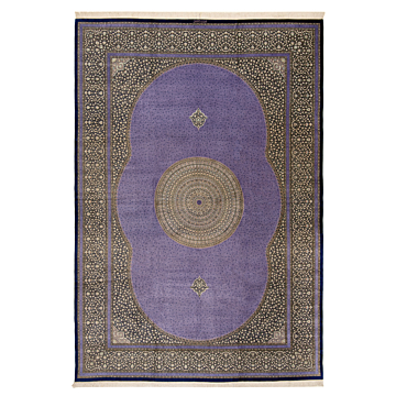 Qom Silk Dakhili Persian Rug Purple 498 x 344 cm