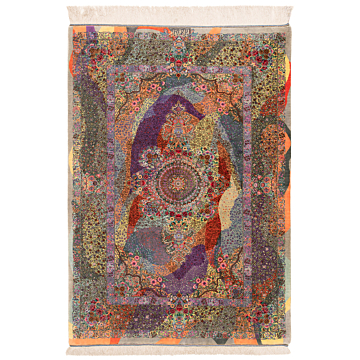 Ghom Perserteppich aus reiner Seide