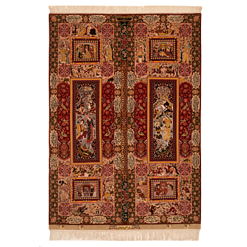Isfahan Samavi Persian Rug Beige-Cream 260 x 185 cm