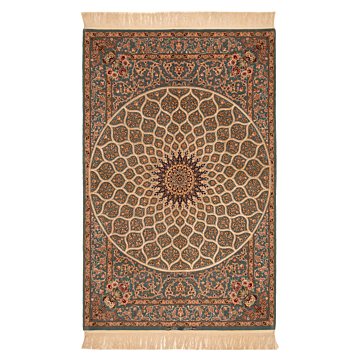 Isfahan Dorry Persian Rug Green 205 x 138 cm
