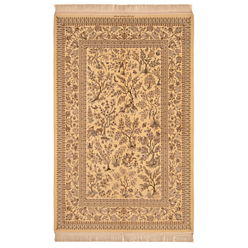 Isfahan Abbasi Persian Rug Beige-Cream 242 x 157 cm