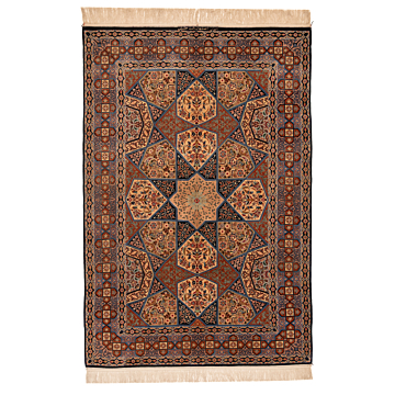 Isfahan Haghighi Persian Rug Brown 224 x 151 cm
