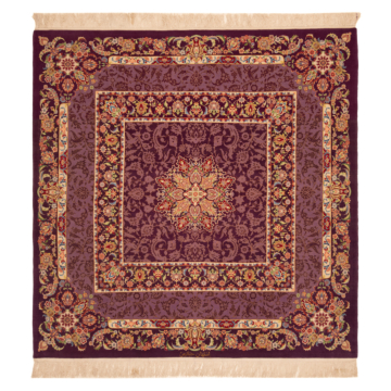 Isfahan Hakimi Persian Rug Purple 206 x 205 cm