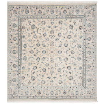 Nain Persian Rug White 215 x 199 cm