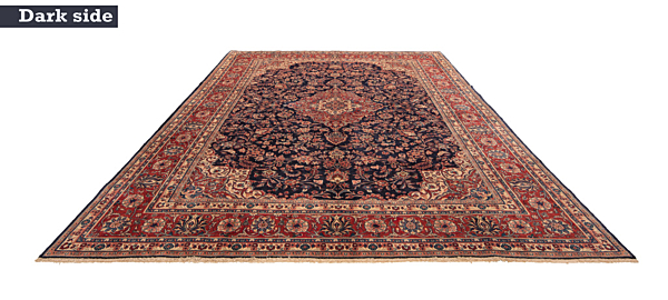 Hamedan Persian Rug Night Blue 375 x 270 cm