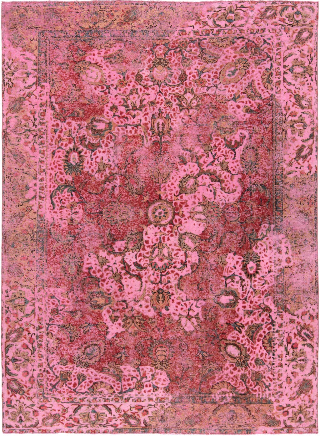 Vintage Relief Rug Pink 293 x 209 cm