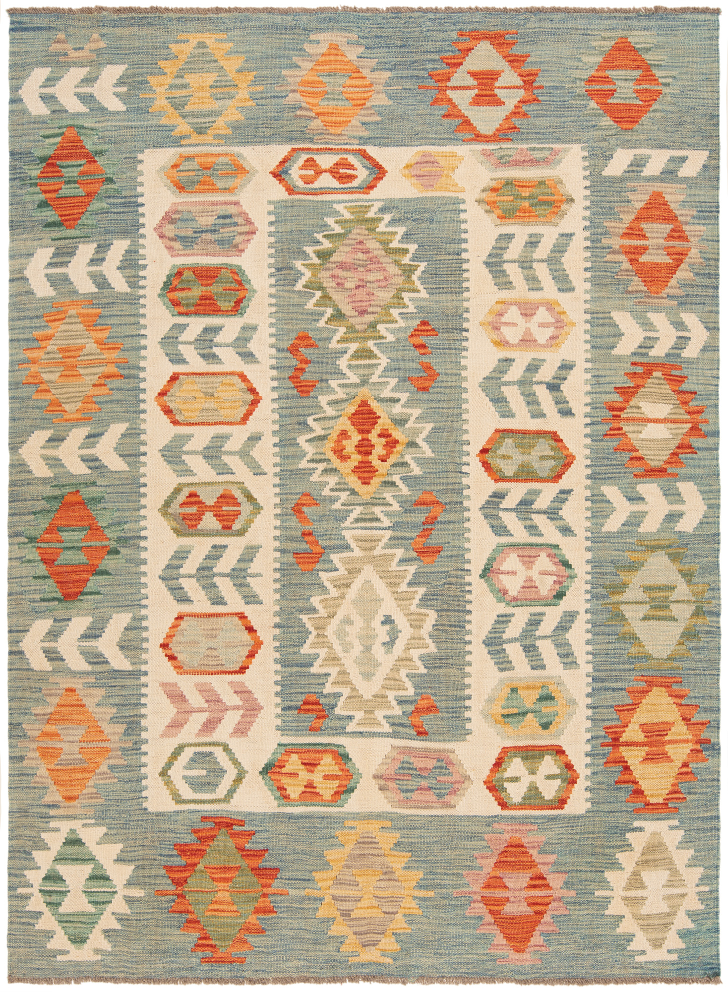 Kilim afghan Gray 200 x 153 cm